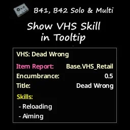 [B41,B42] Show VHS skills in tooltip